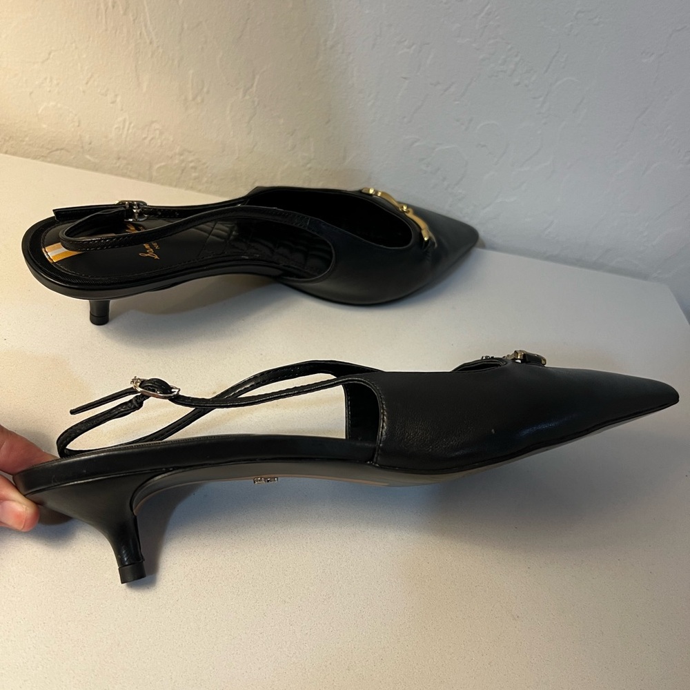 Sam Edelman Farrah Kitten Heel Pointed Toe Slingback Pump Size 10 - Picture 7 of 11